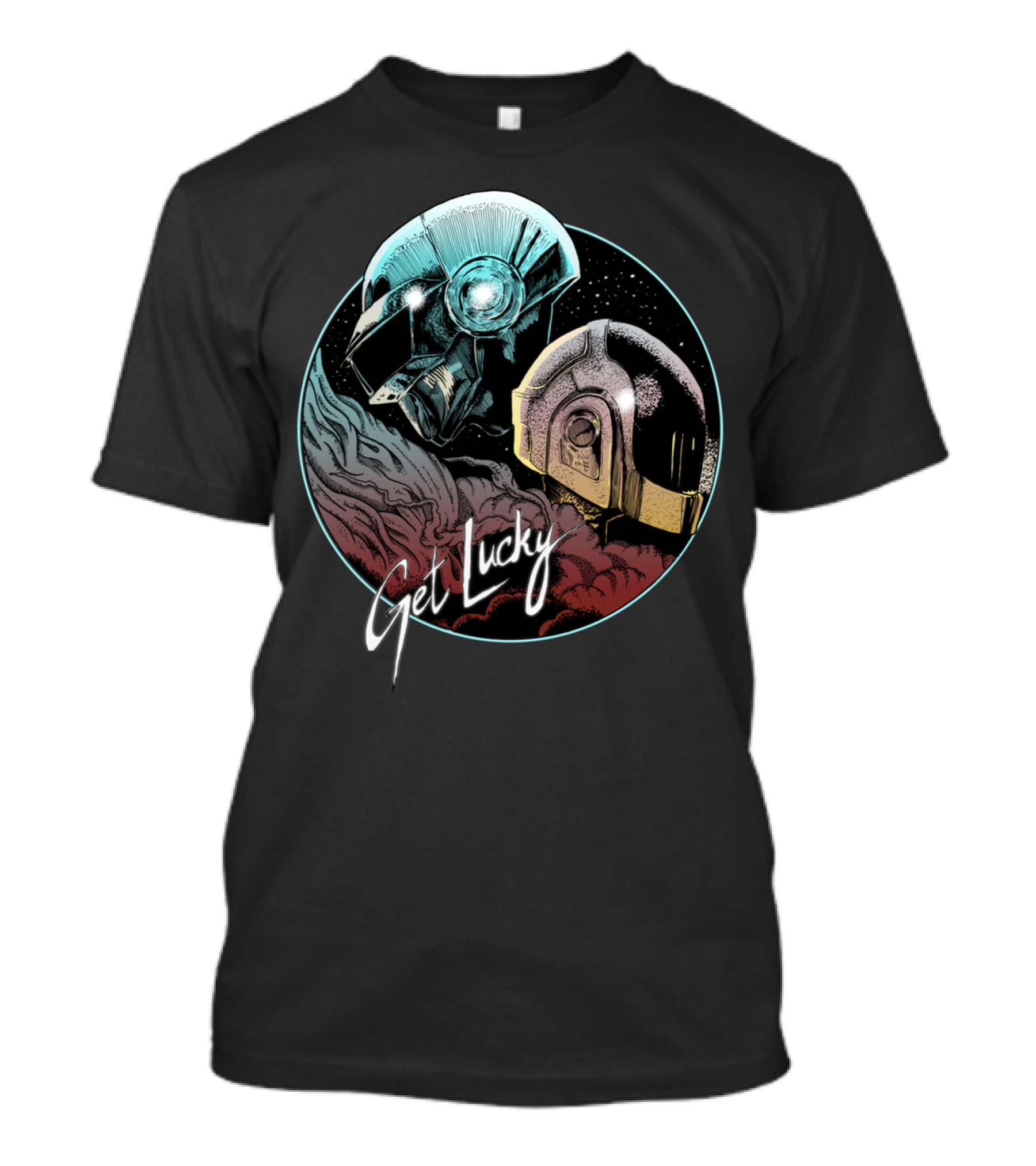 Get Lucky Daft Punk Helmets T-Shirt