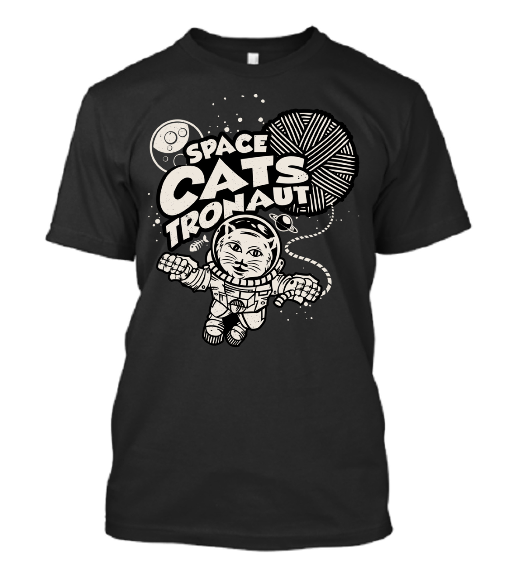 Space Catstronaut Yarn Adventure T-Shirt