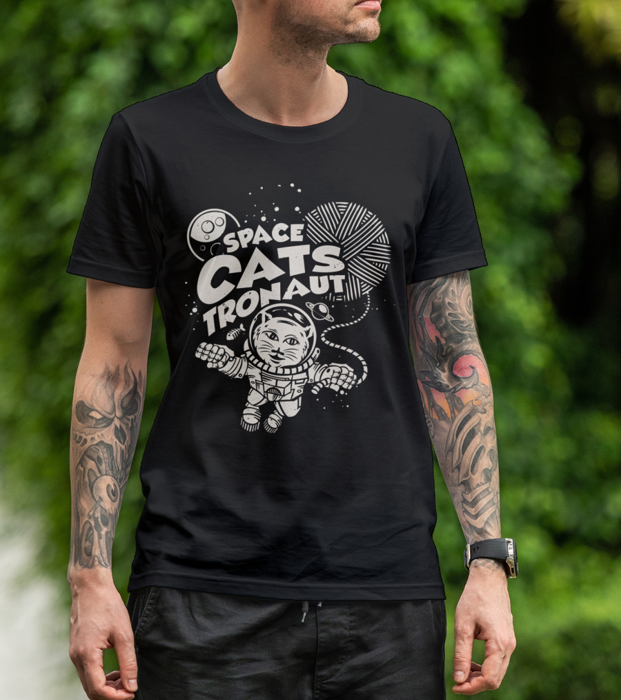 Space Catstronaut Yarn Adventure T-Shirt