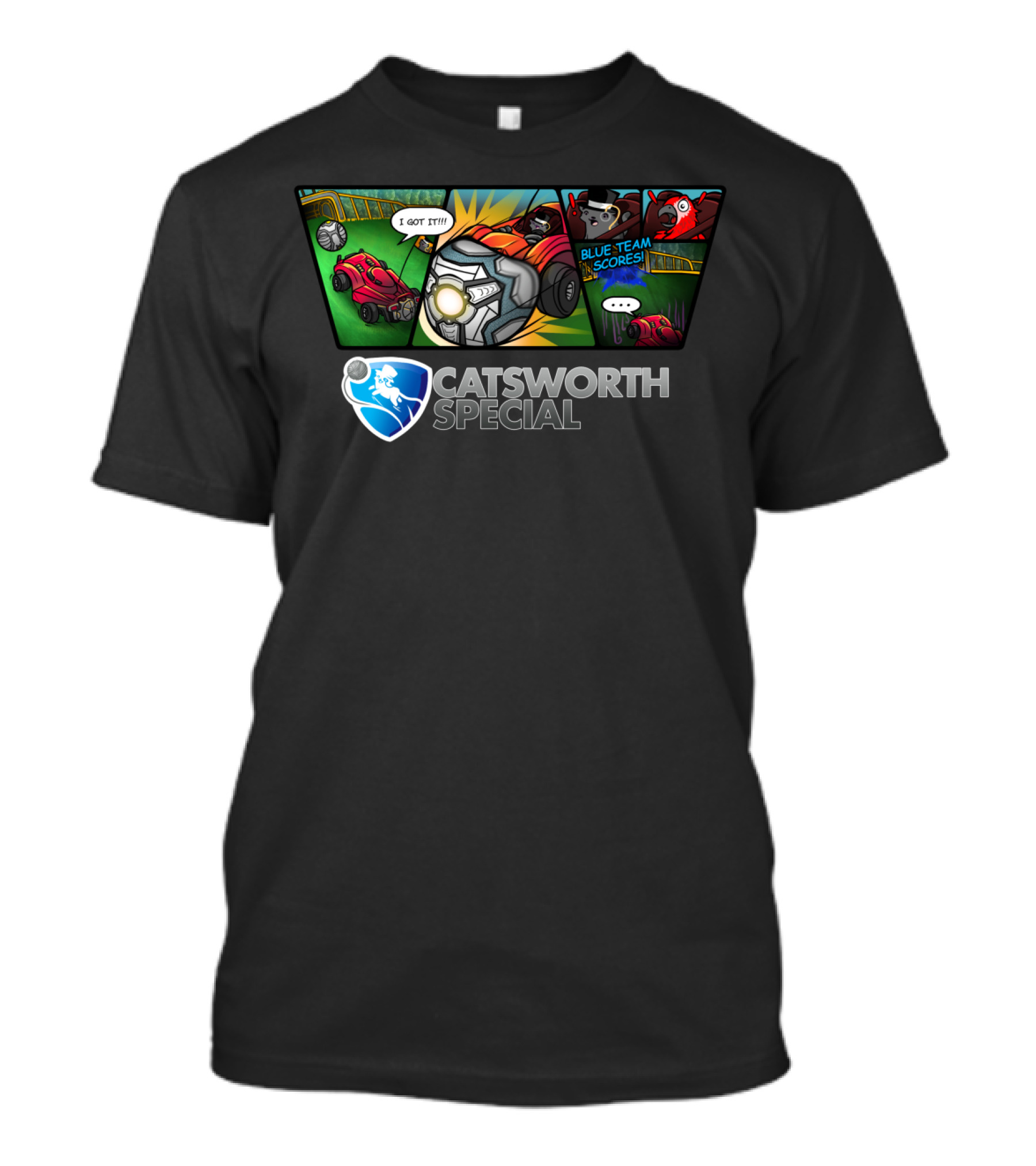 Catsworth Special Comic Style I Got It Blue Team Scores T-Shirt