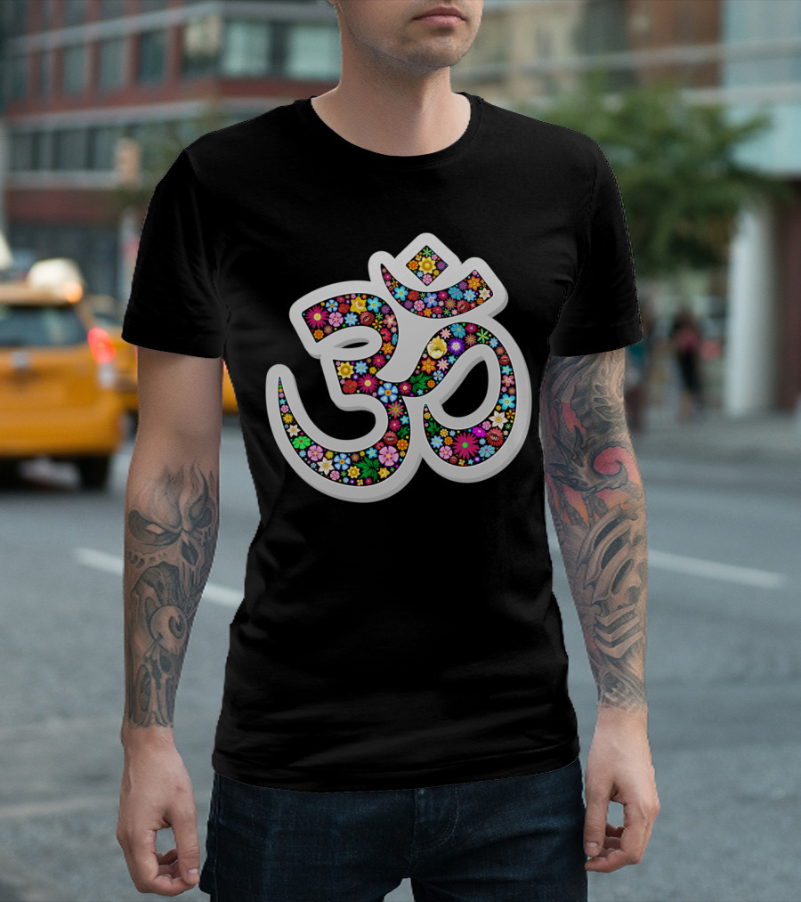 Namaste Om Floral Symbol T-Shirt
