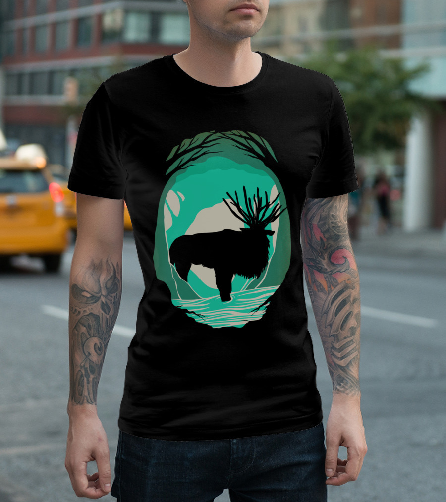 The Dear Spirit Mystical Forest Elk T-Shirt
