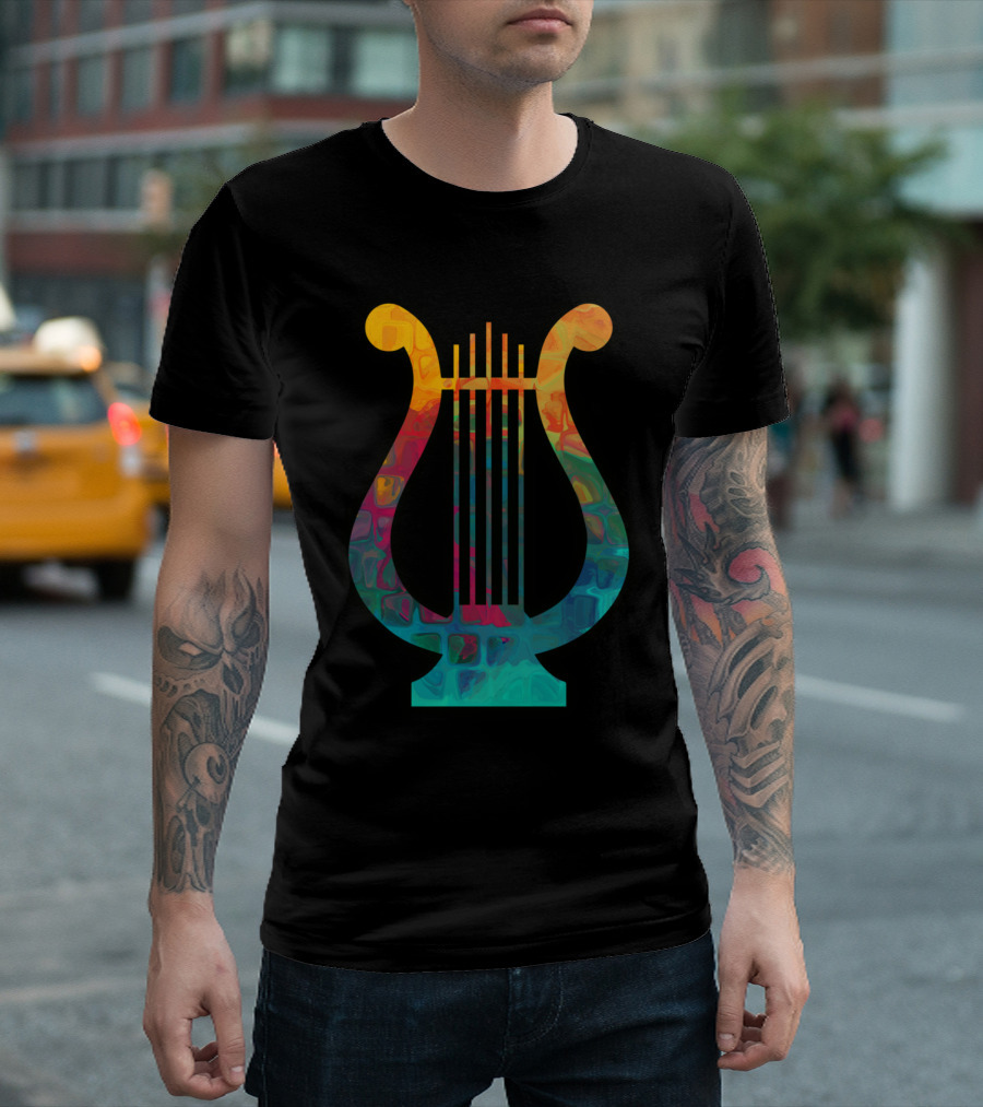 Colorful Gradient Lyre T-Shirt