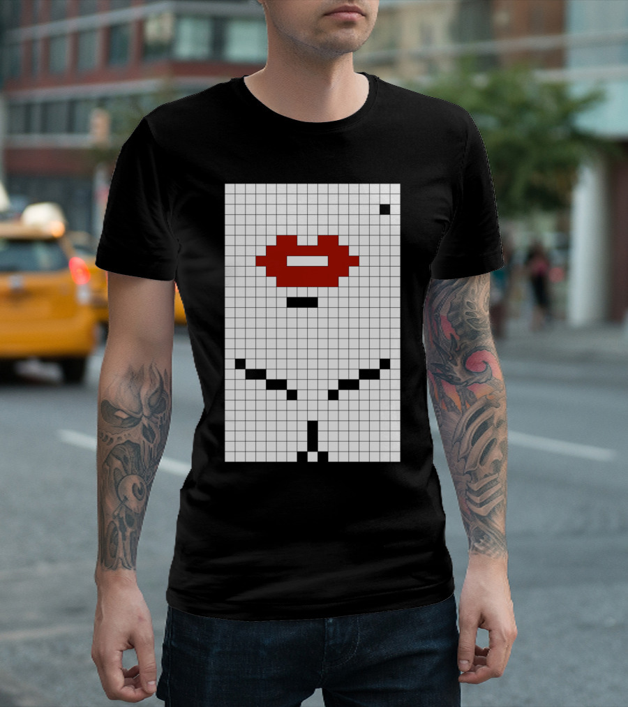 M0nr0e Pixel Lips T-Shirt