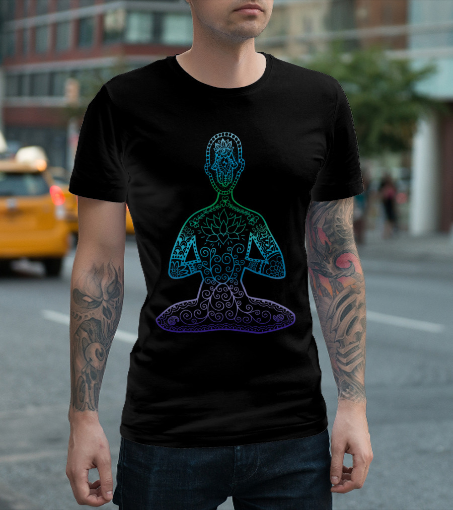 Namaste Lotus Meditation Mandala T-Shirt