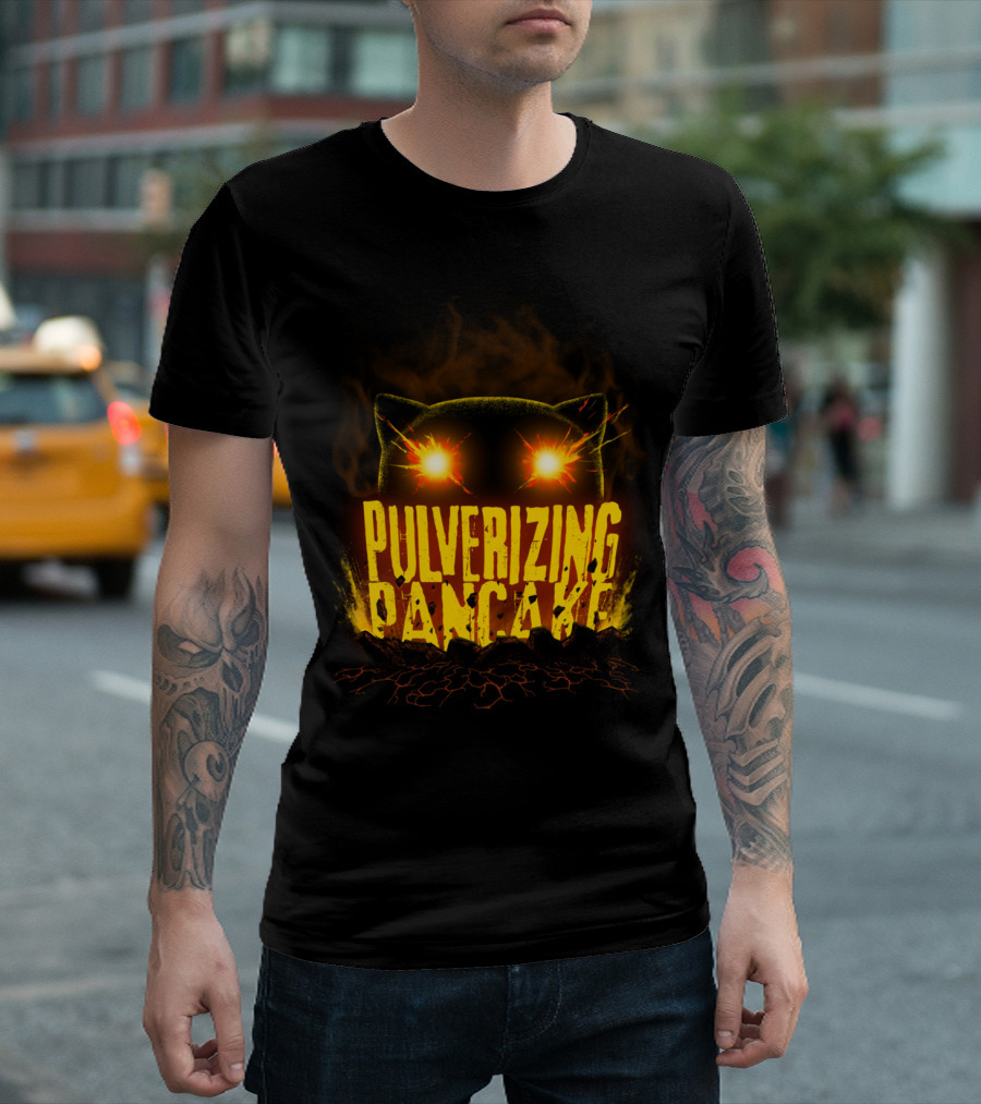 Pulverizing Pancake Glowing Eyes Smoky Dark Breakthrough T-Shirt