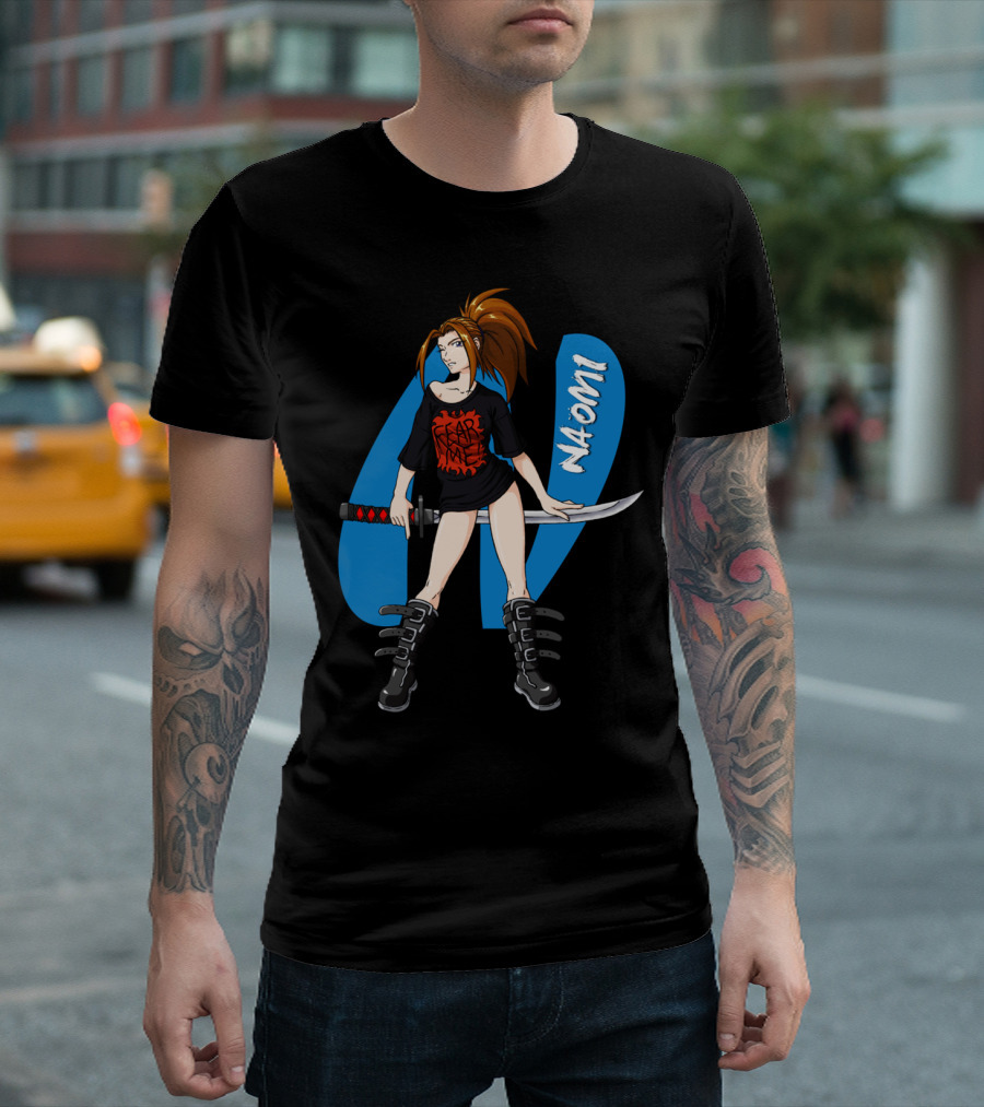 NAOMI Fear Me Anime Character With Sword And Boots T-Shirt
