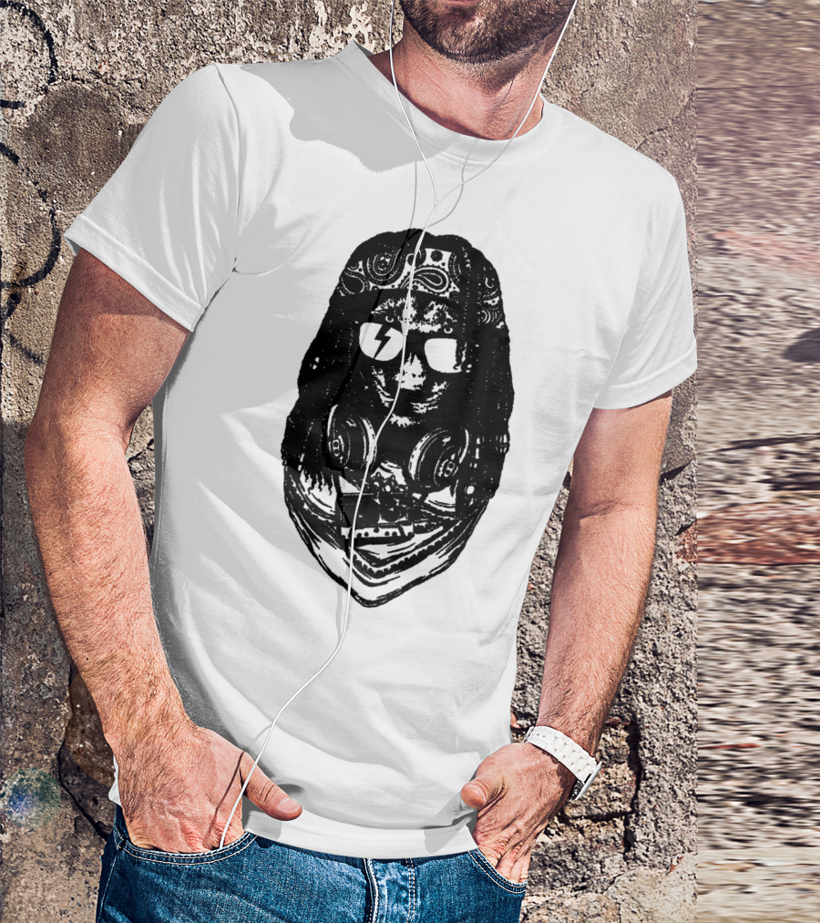 Rock And Roar Lion With Headphones And Lightning Sunglasses T-Shirt
