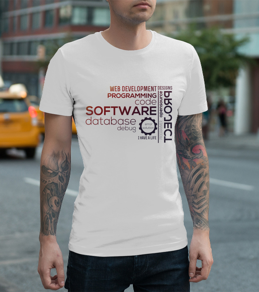 Web Development Programming Software Code Typography Database Debug T-Shirt