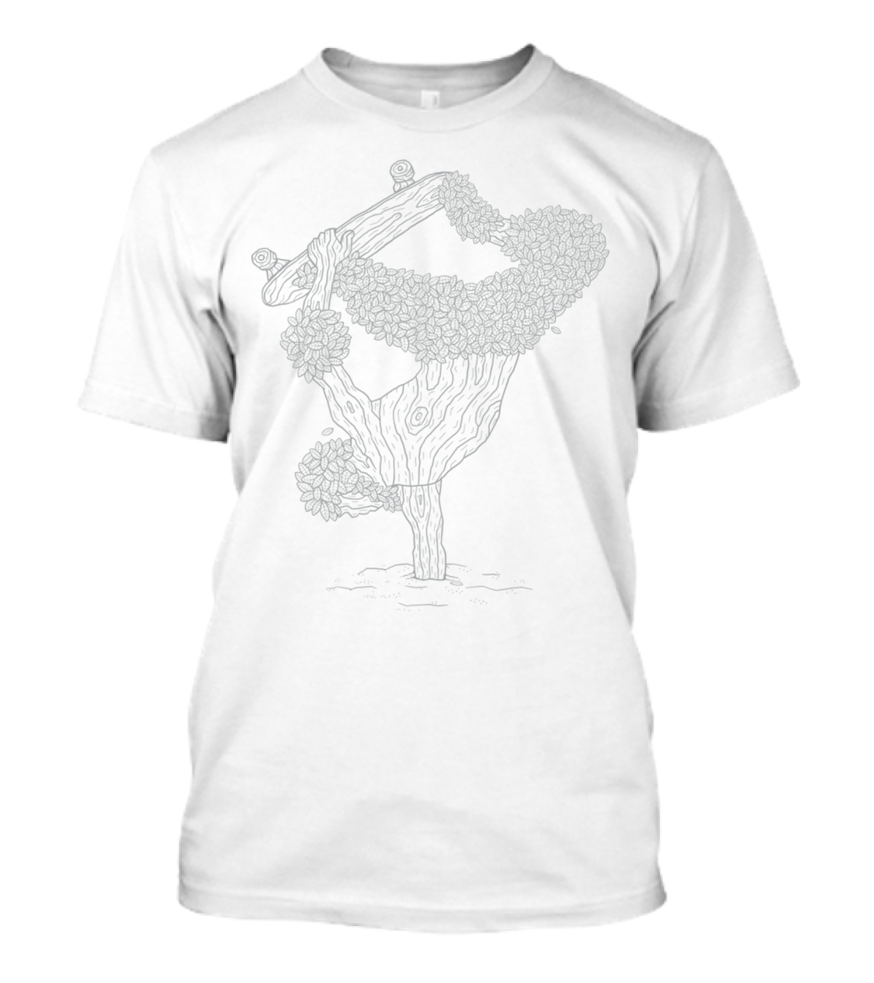 Handplant Skateboard Tree With Blossoming Flowers T-Shirt