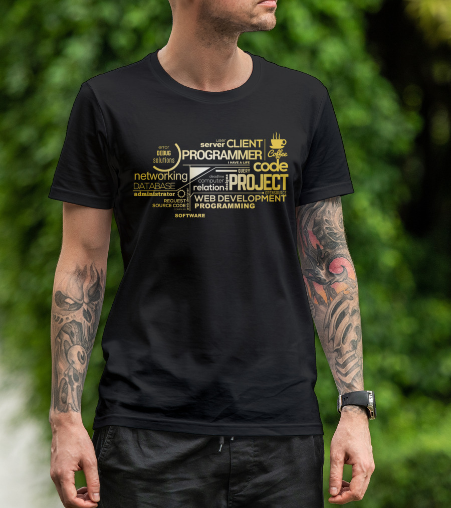 Client Server Programmer Debug Coffee Code Project Web Development Programming Software T-Shirt
