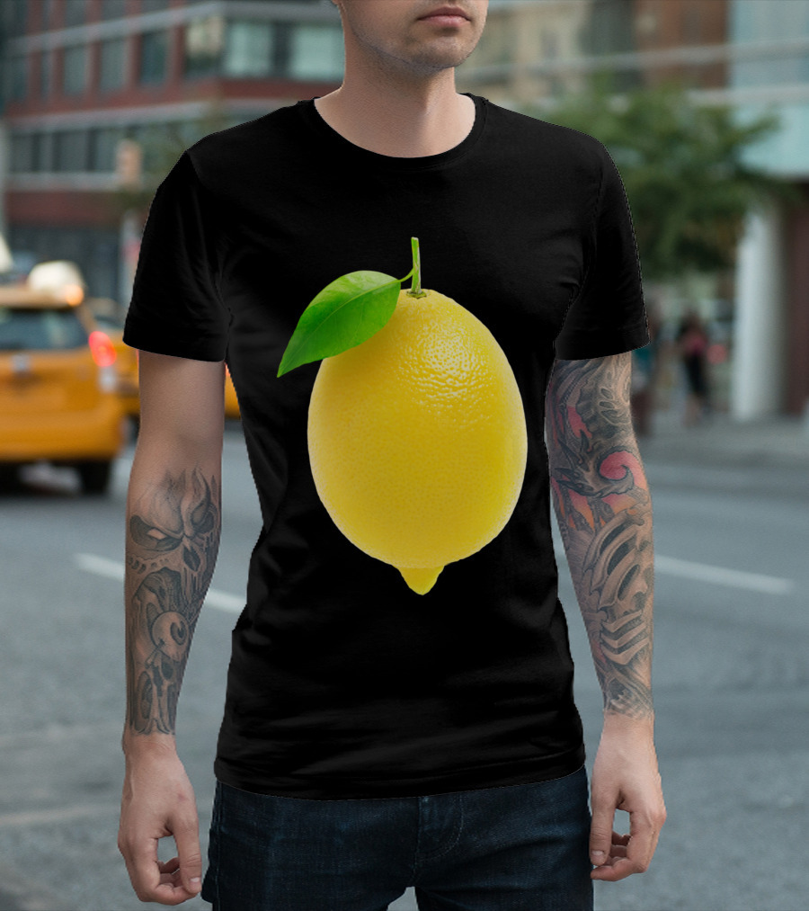 Lemon with Green Leaf T-Shirt