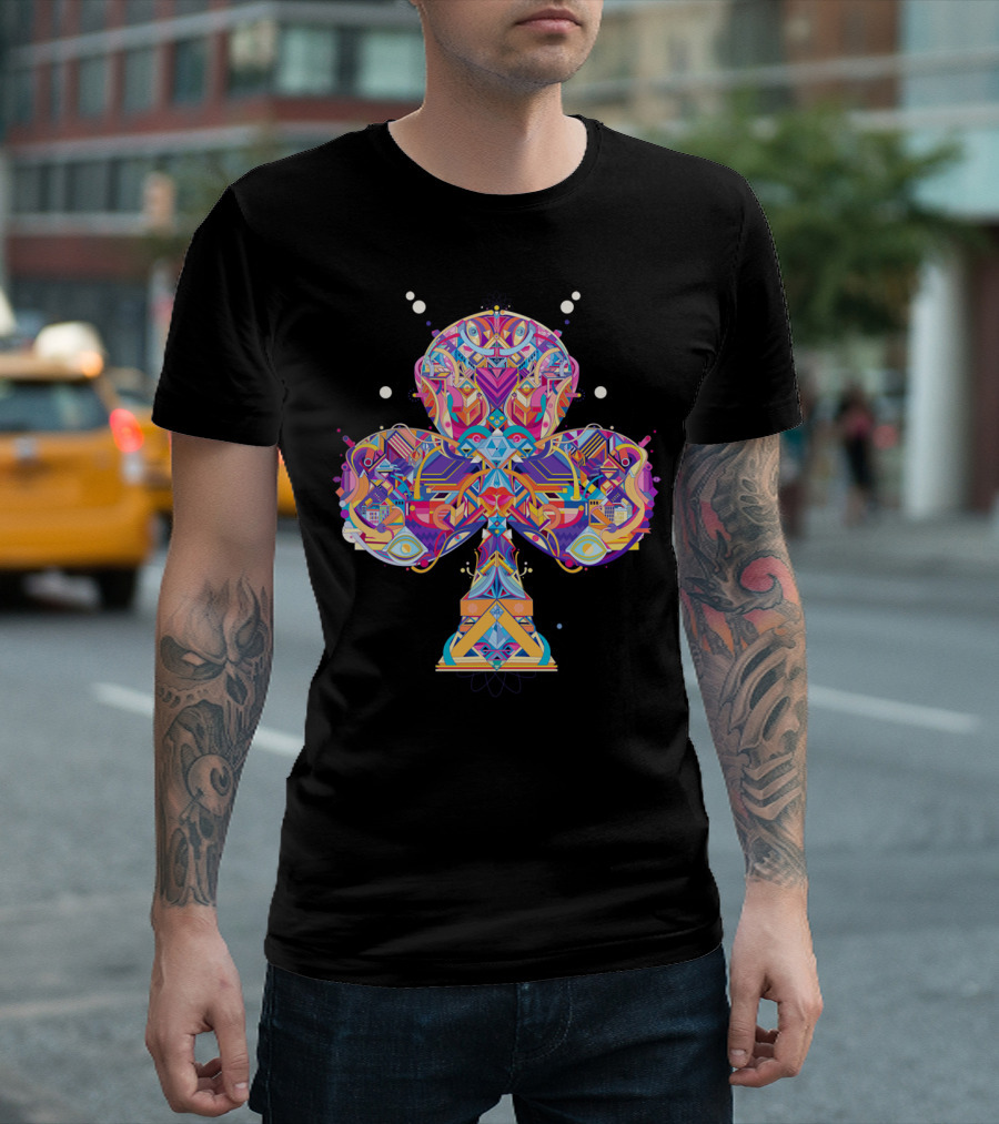 Ace Geometric Club Symbol Psychedelic T-Shirt