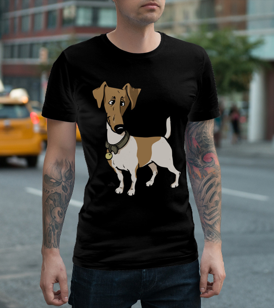 Smooth Fox Terrier Cartoon Dog T-Shirt