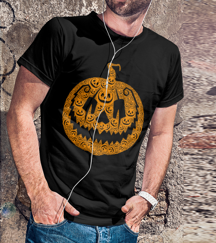 Jack Of 1000 Faces Pumpkin Halloween Jack-O'-Lantern Collection T-Shirt