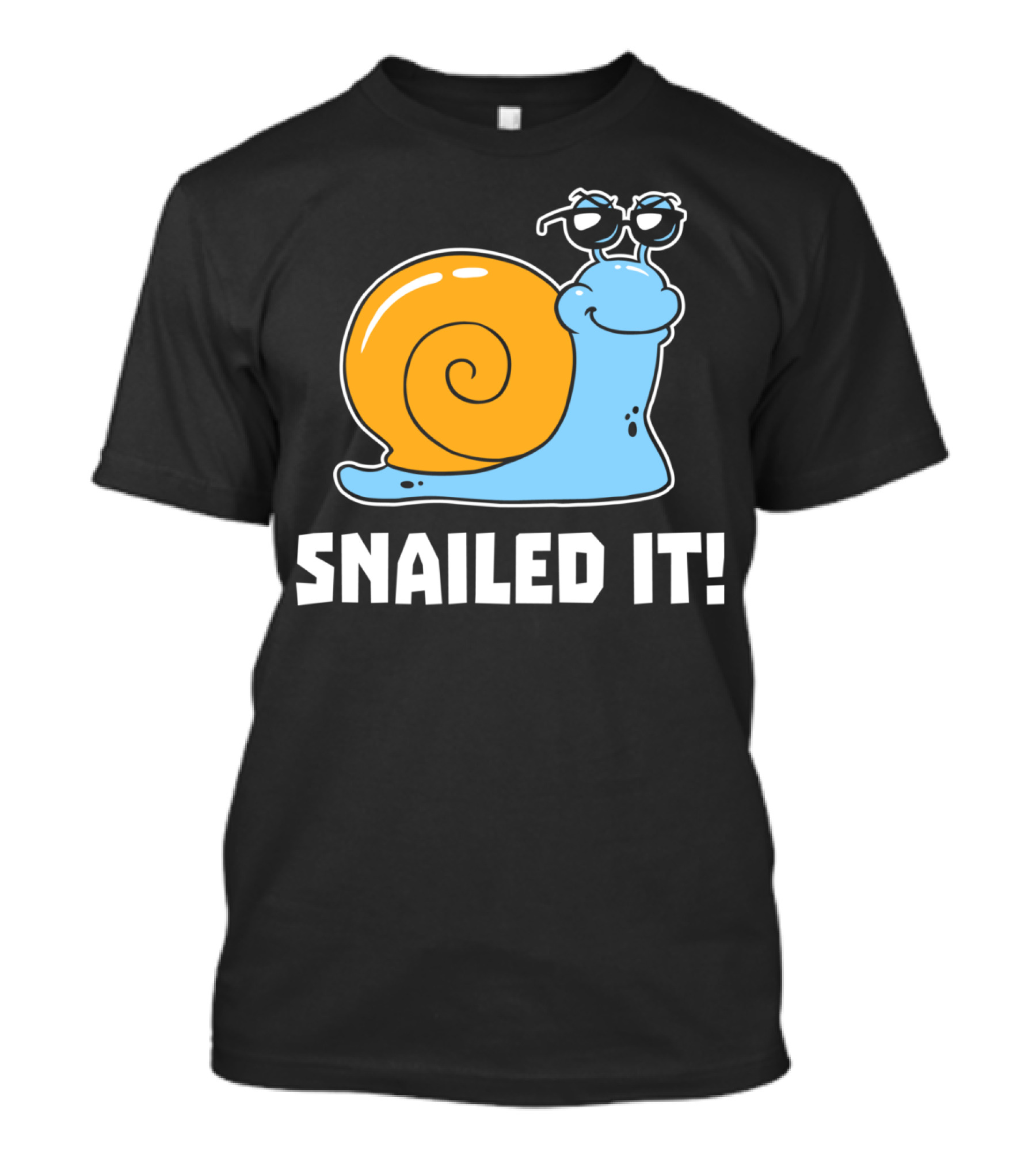 Snailed It Cool Sunglasses Cartoon Snail T-Shirt