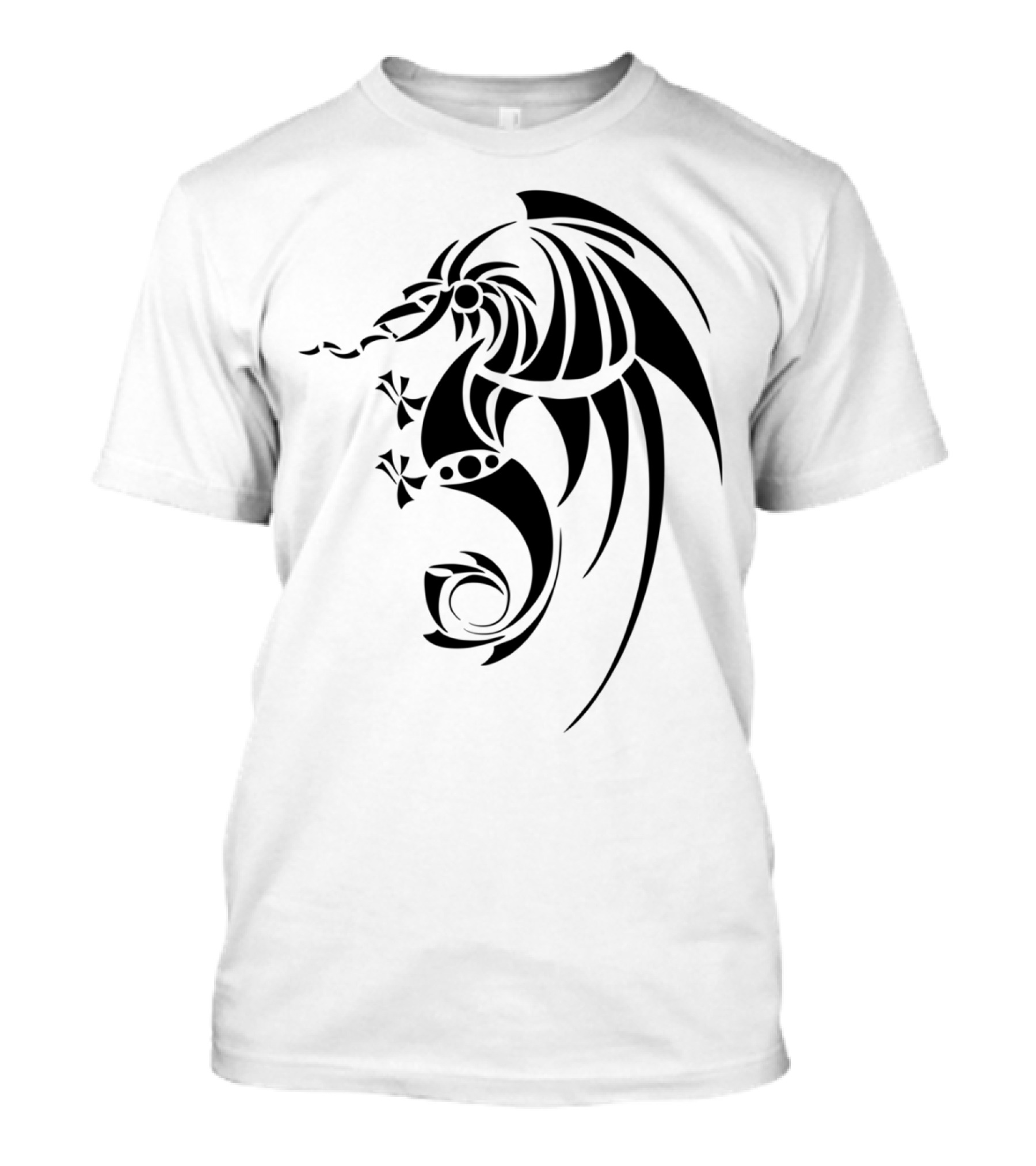 Dragissous Tribal Black Dragon Tattoo T-Shirt
