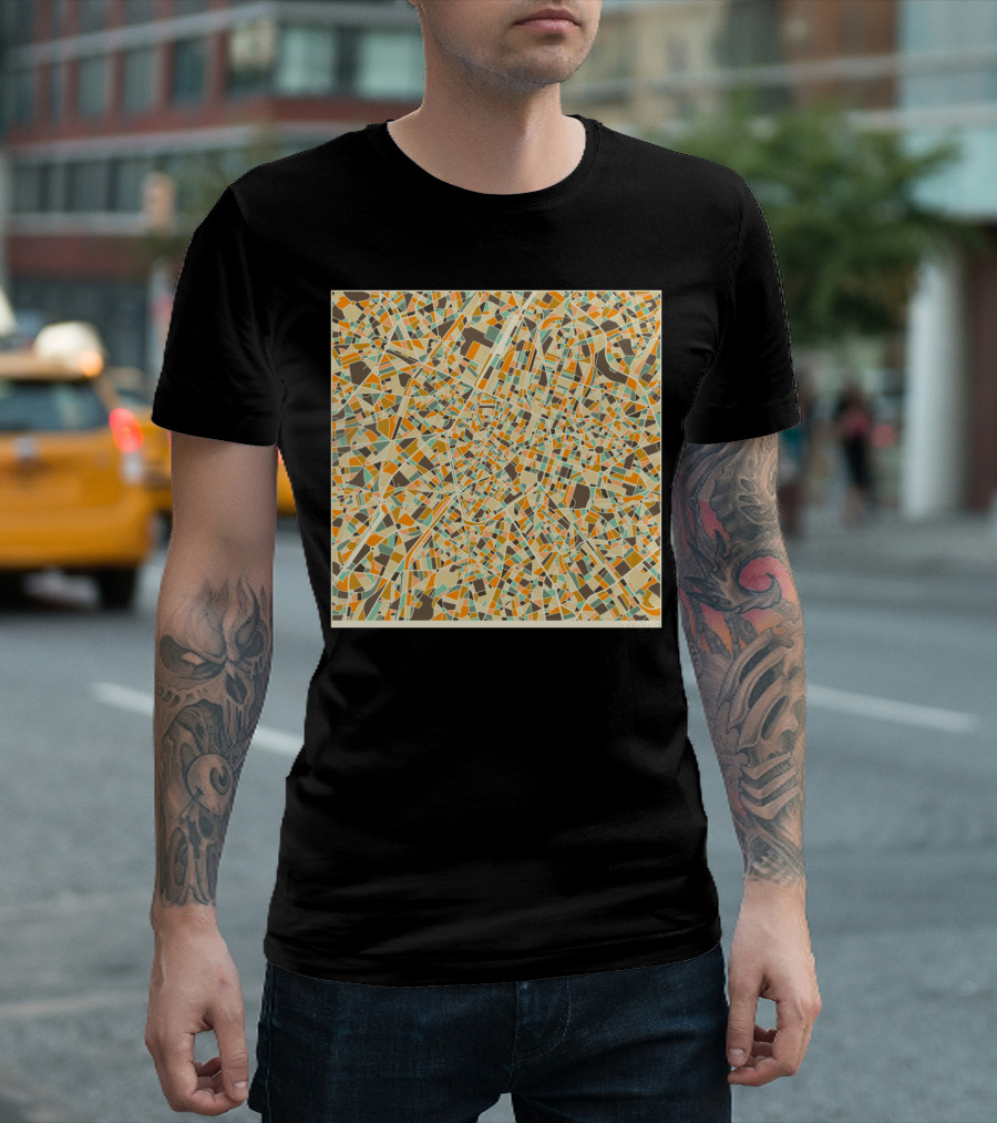 BRUSSELS COLORFUL CITY MAP T-Shirt