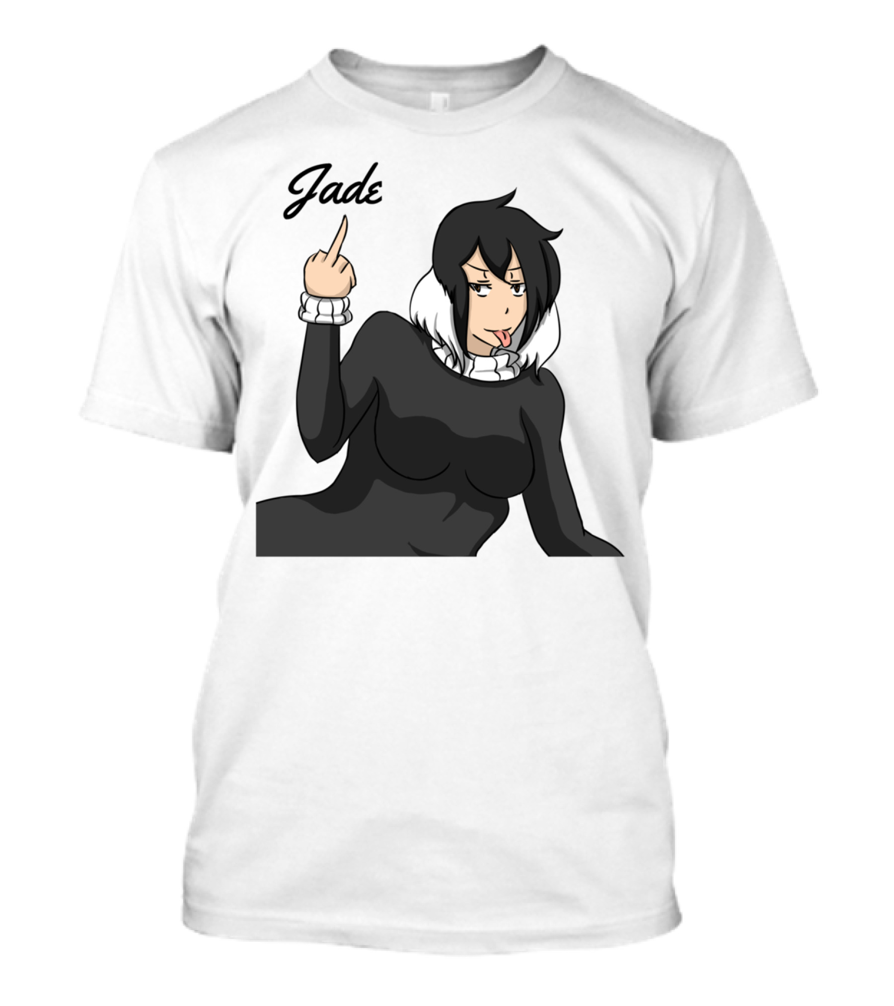 Jade Anime Character With Dark Outfit And Attitude T-Shirt
