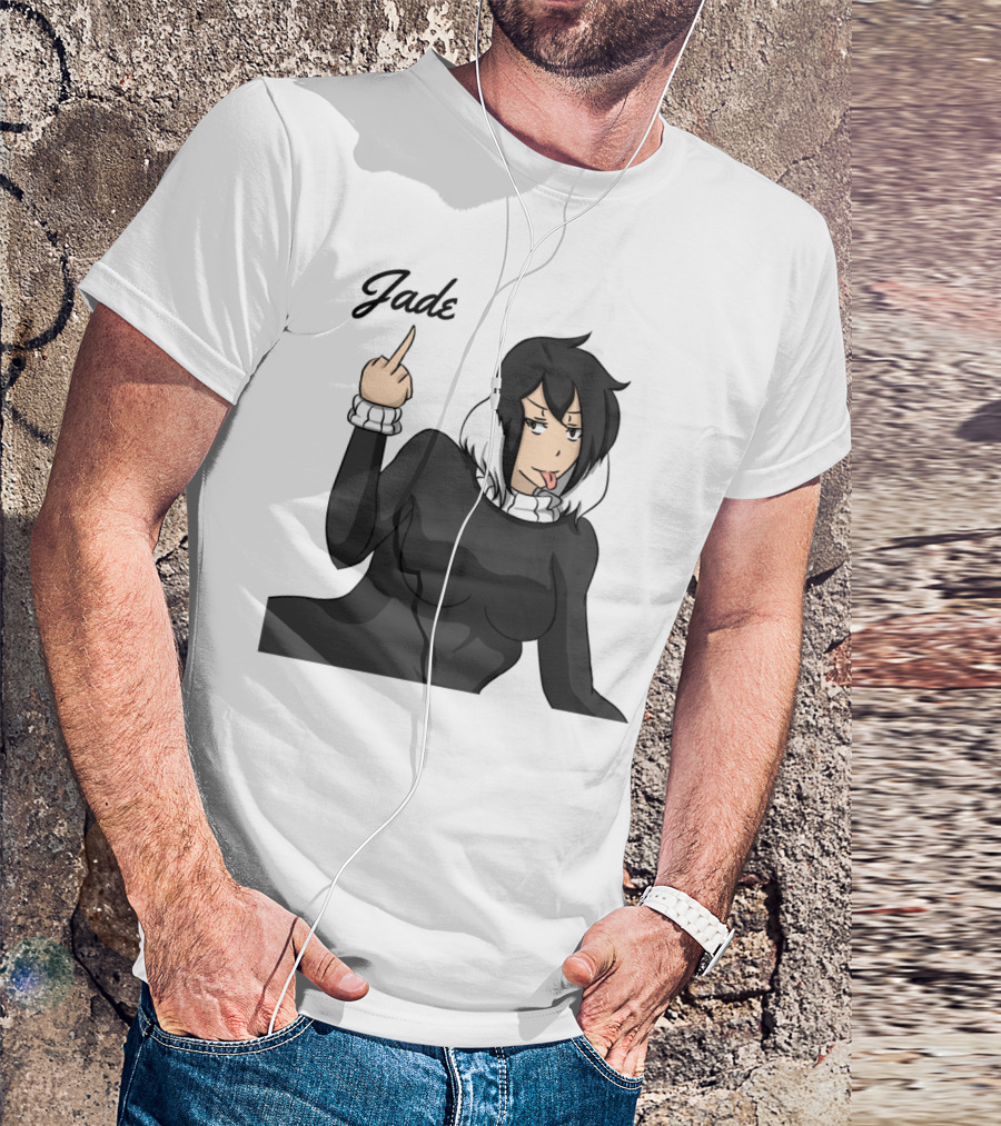 Jade Anime Character With Dark Outfit And Attitude T-Shirt