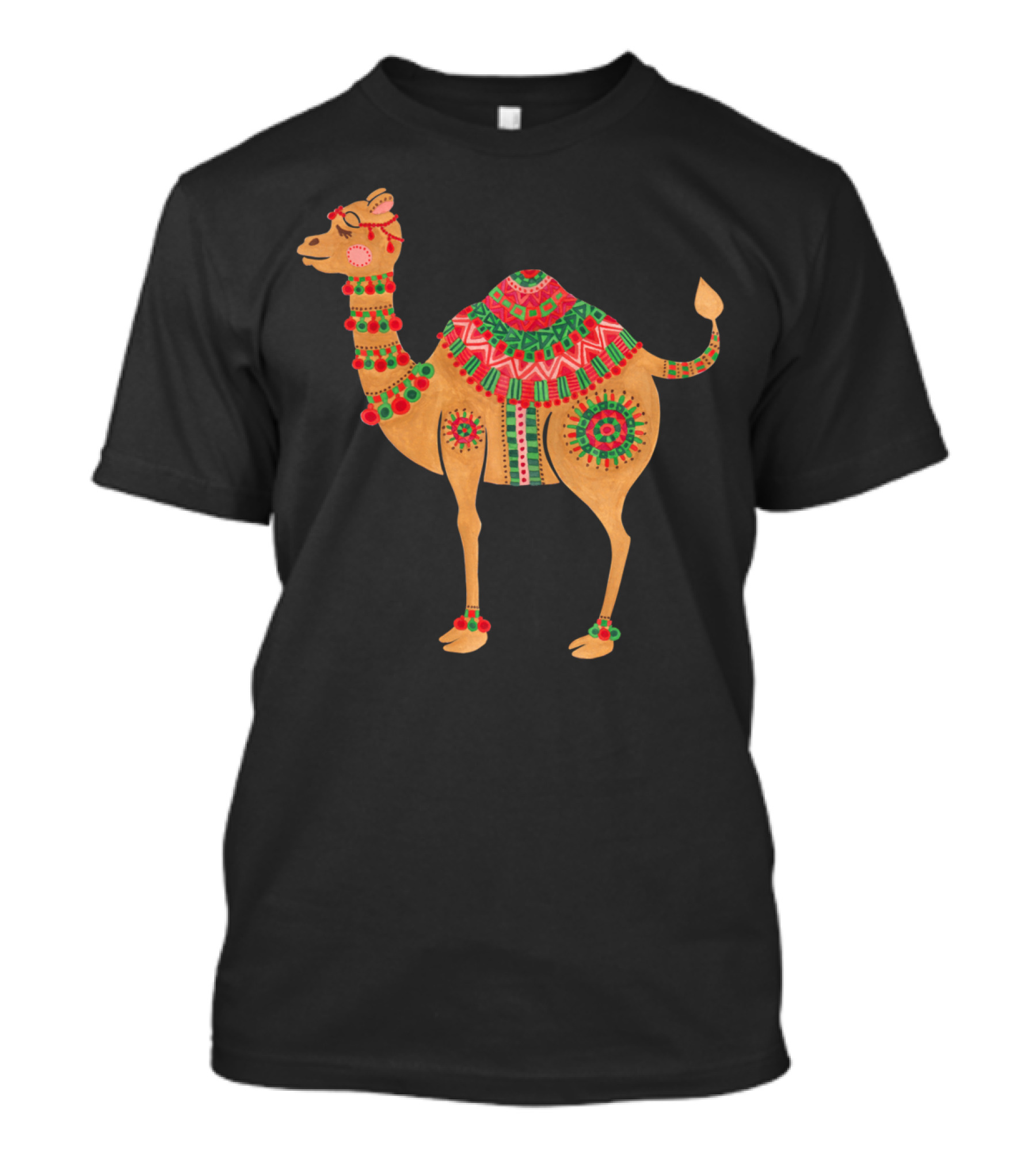 The Ethnic Camel Festive Colors T-Shirt