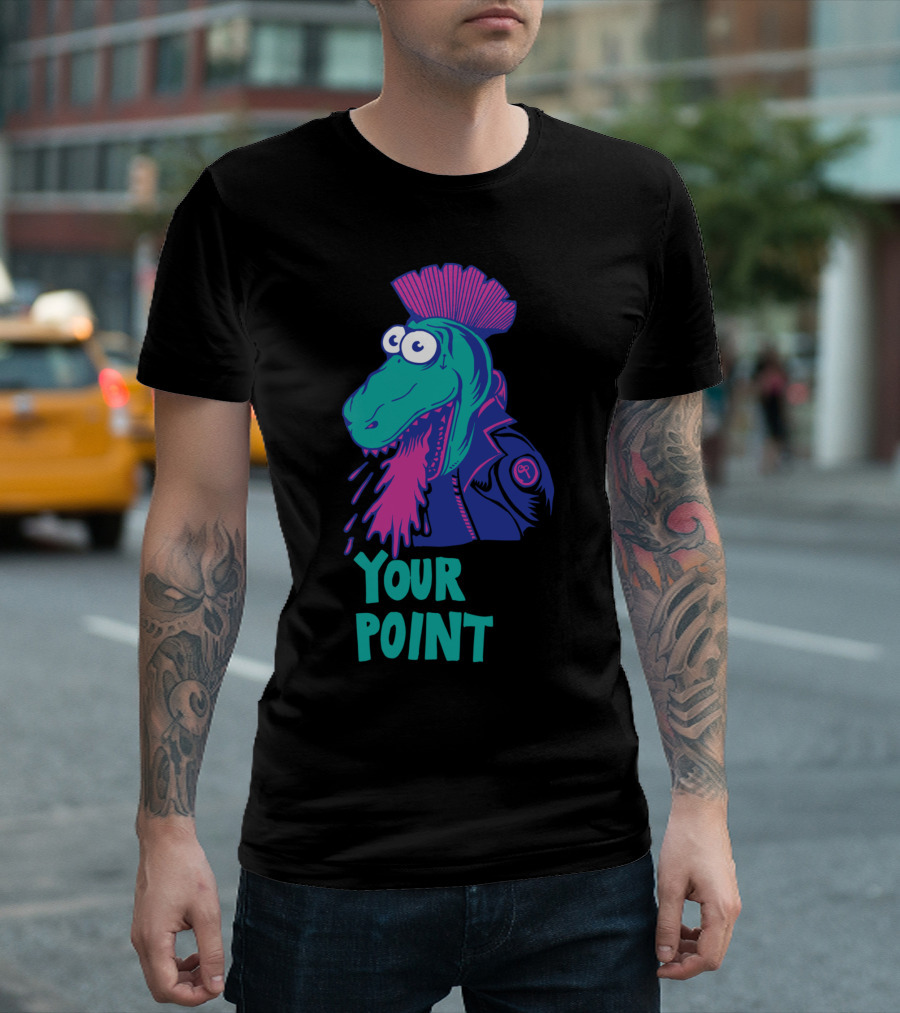 Your Point Punk Dino Mohawk T-Shirt