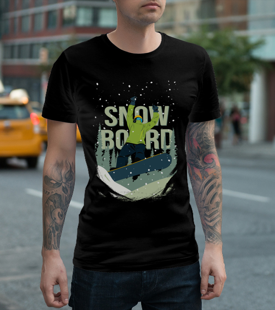 SNOWBOARD Snowy Forest Freestyle Adventure T-Shirt