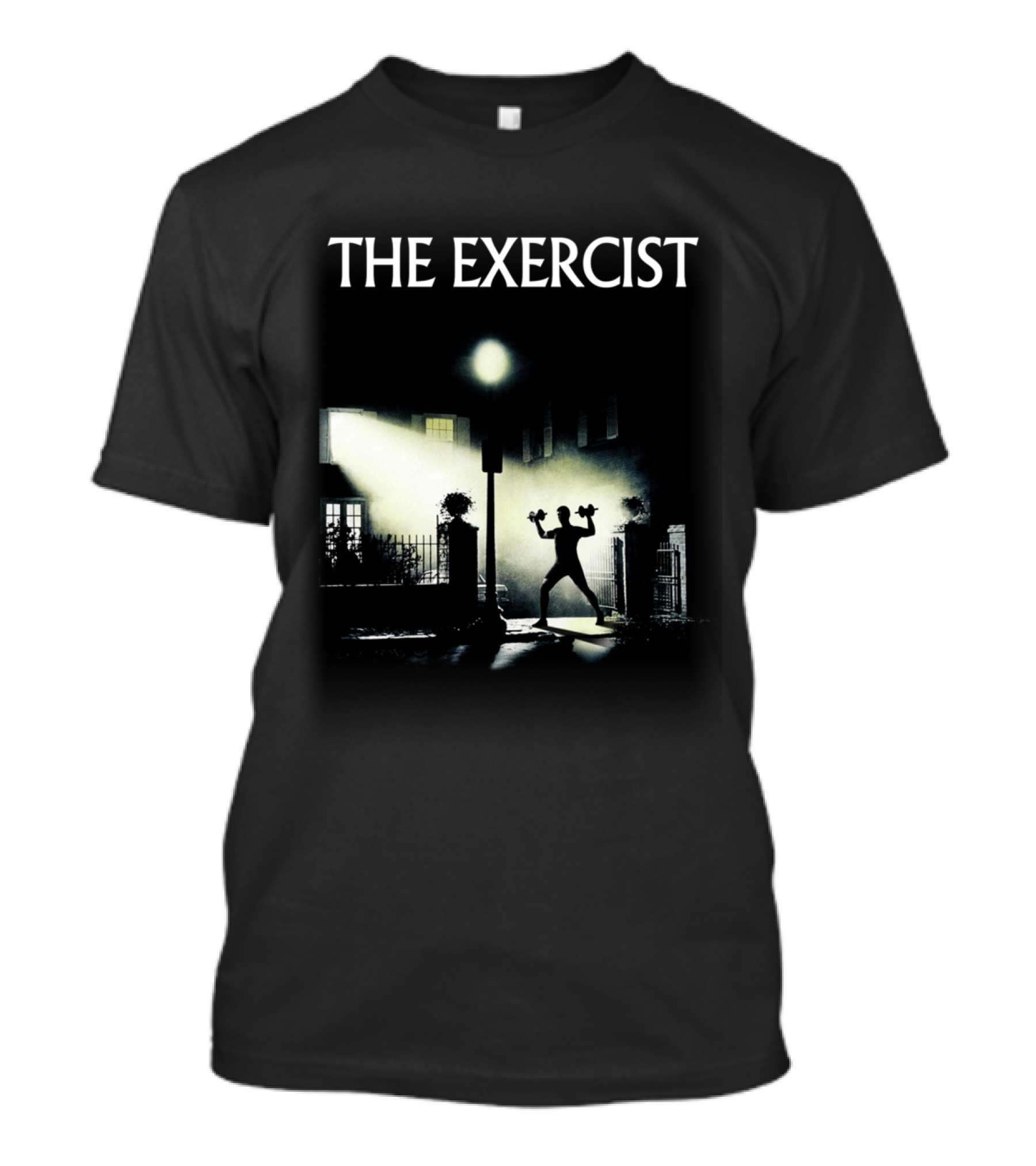 The Exercist Fitness Parody Of The Exorcist Movie T-Shirt