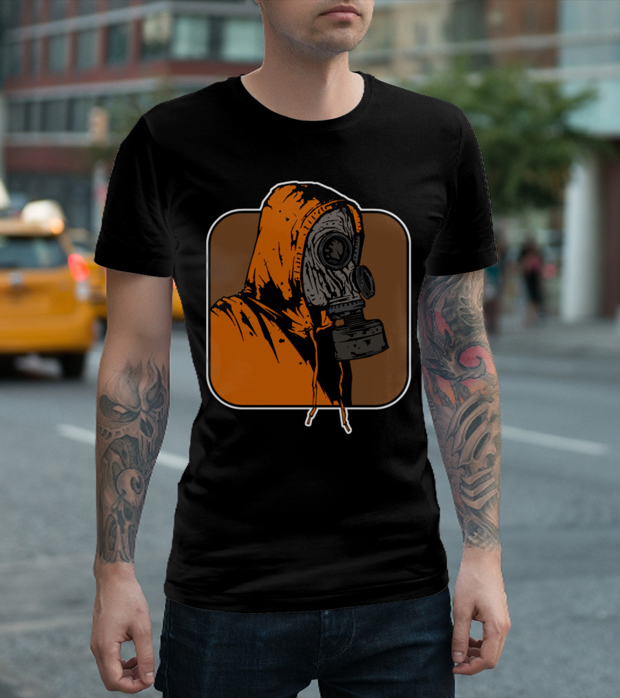 Leroy Gas Mask Hoodie Orange T-Shirt