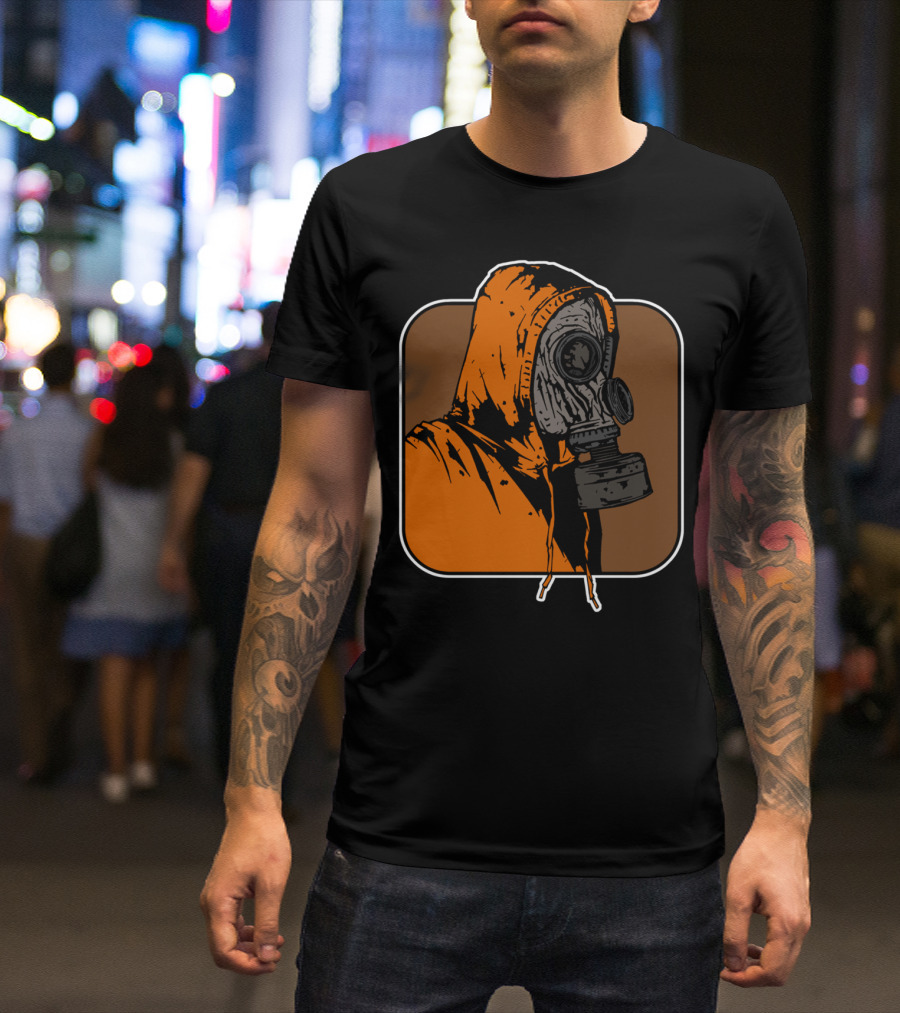 Leroy Gas Mask Hoodie Orange T-Shirt