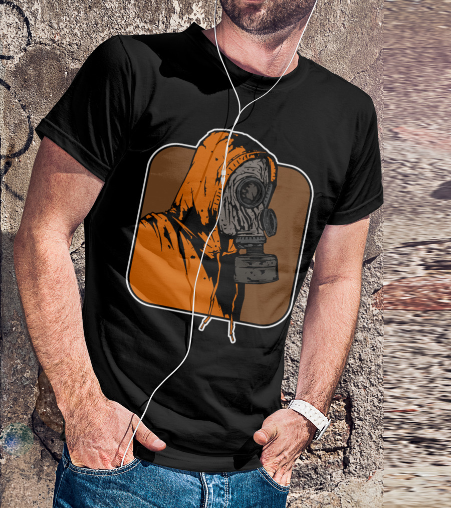 Leroy Gas Mask Hoodie Orange T-Shirt