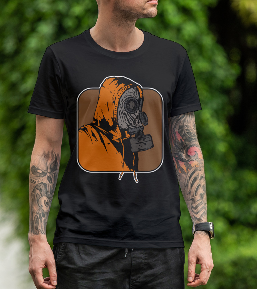 Leroy Gas Mask Hoodie Orange T-Shirt