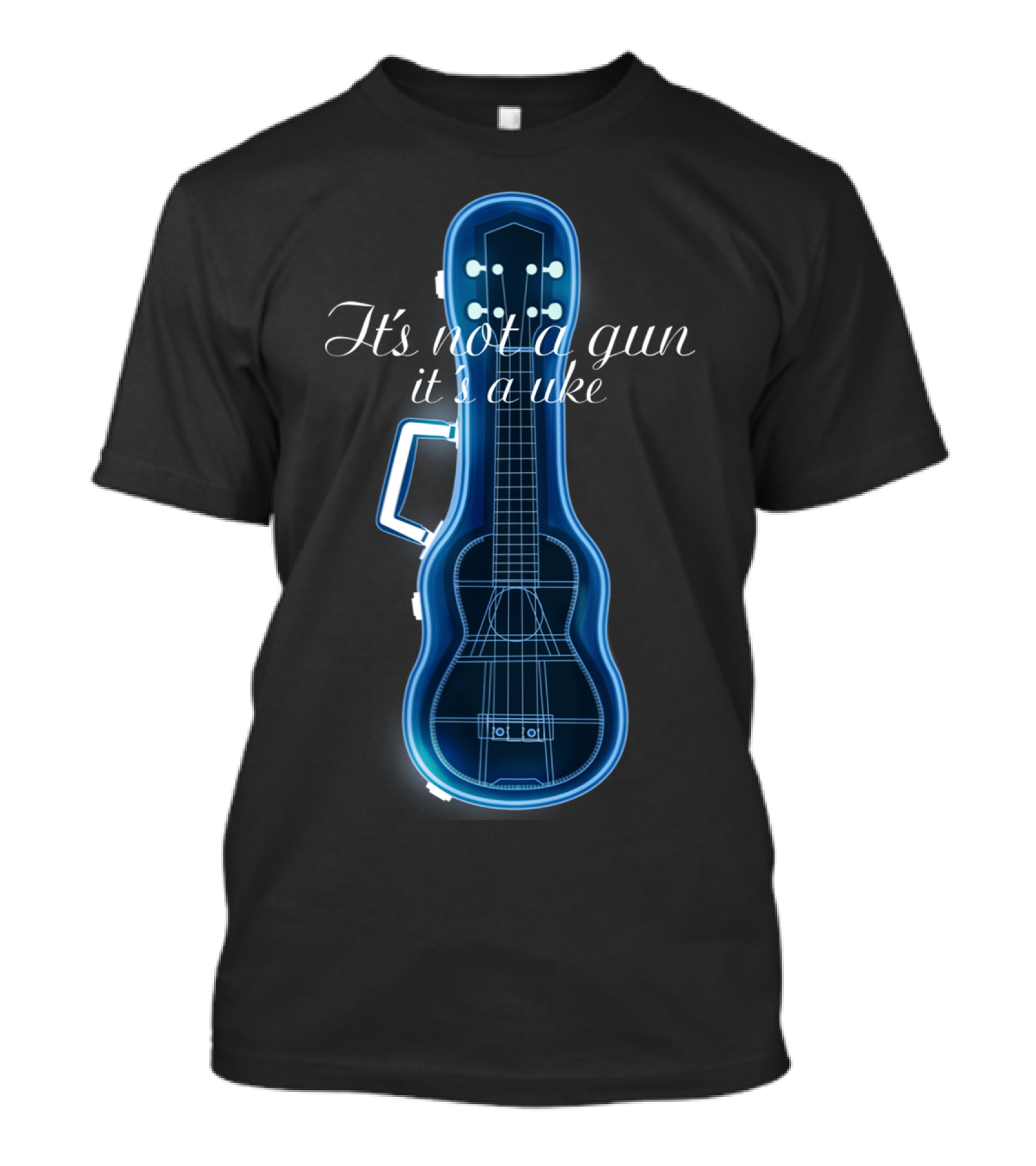 It's Not A Gun It's A Uke Ukulele X-Ray T-Shirt