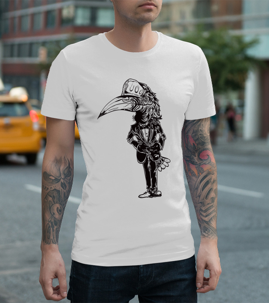 JamesBill Blacks Tuxedo Birdman T-Shirt