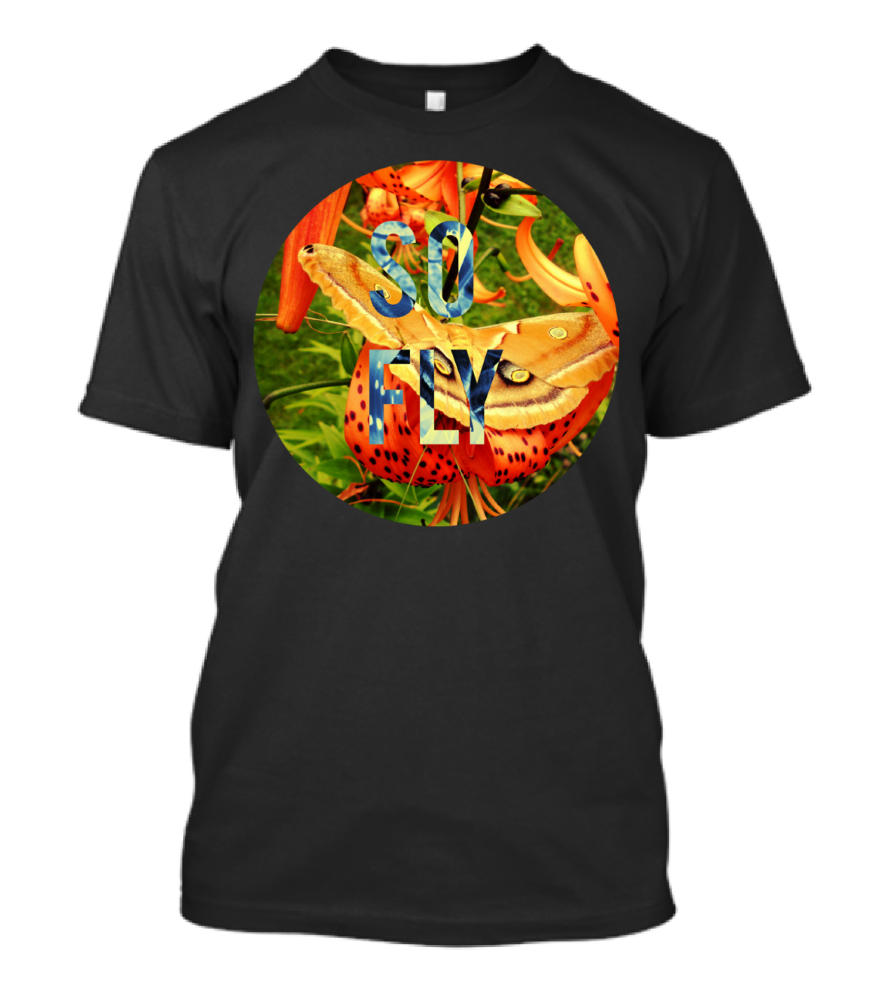 SO FLY Colorful Butterfly Tiger Lily T-Shirt