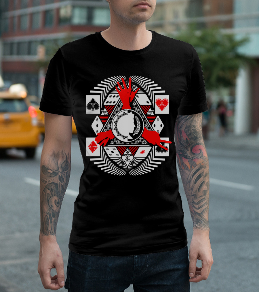 Odds Against One Symbolic Playing Cards T-Shirt