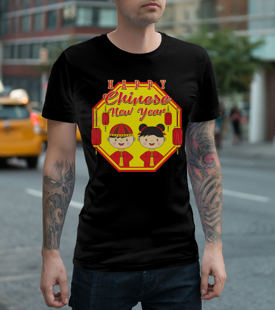 Happy Chinese New Year Lanterns Children Celebrating T-Shirt