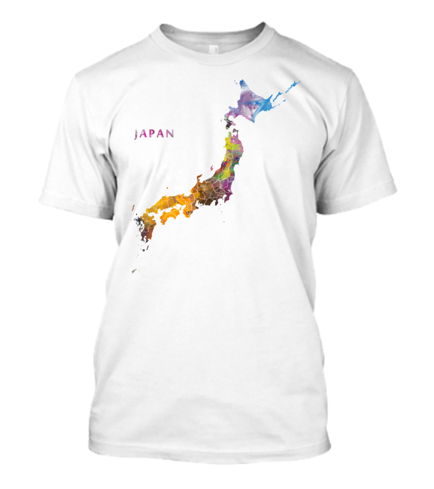 Japan Colorful Map T-Shirt