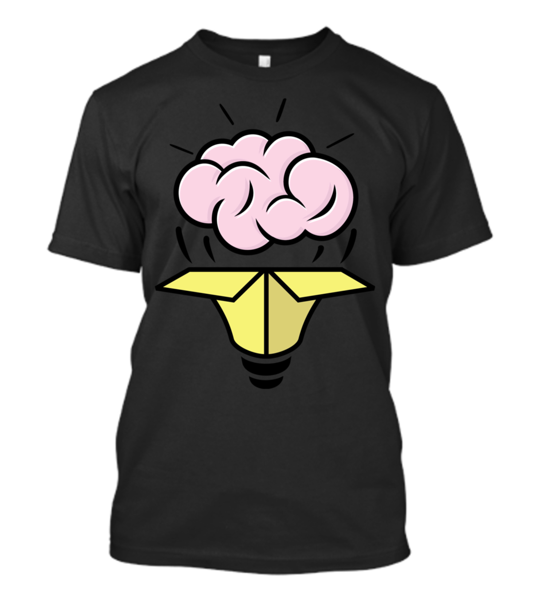 Unboxed Mind Brain Bulb Creative Idea Explosion T-Shirt