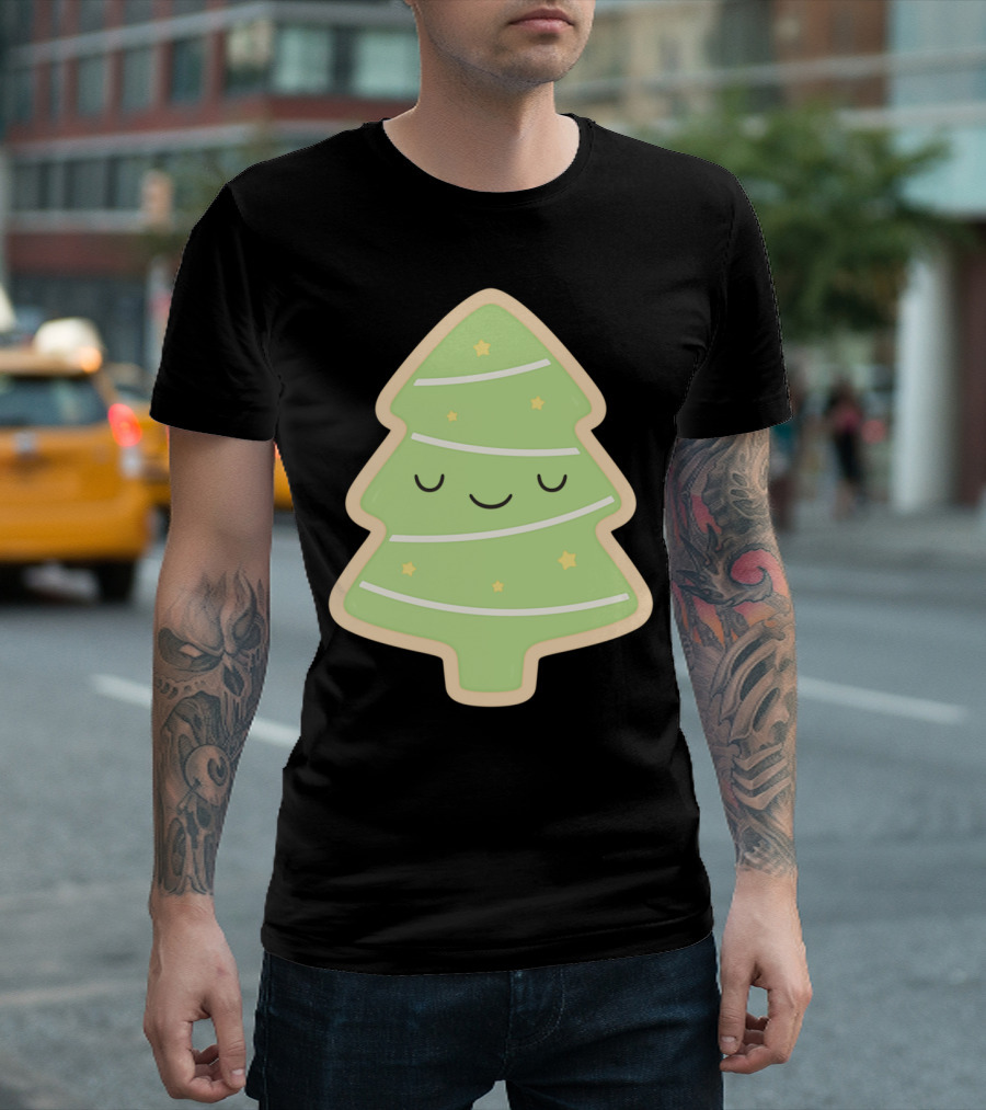 Happy Holidays Cute Christmas Tree Cookie T-Shirt
