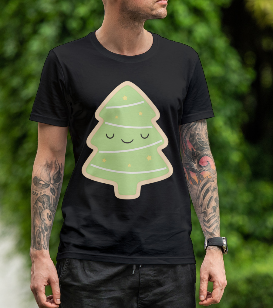 Happy Holidays Cute Christmas Tree Cookie T-Shirt