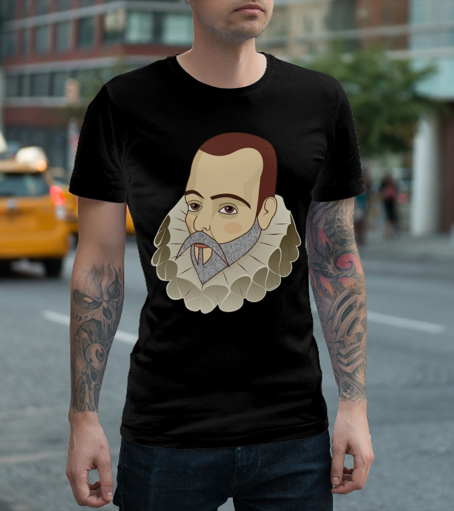 Cervantes Renaissance Portrait with Ruffled Collar T-Shirt