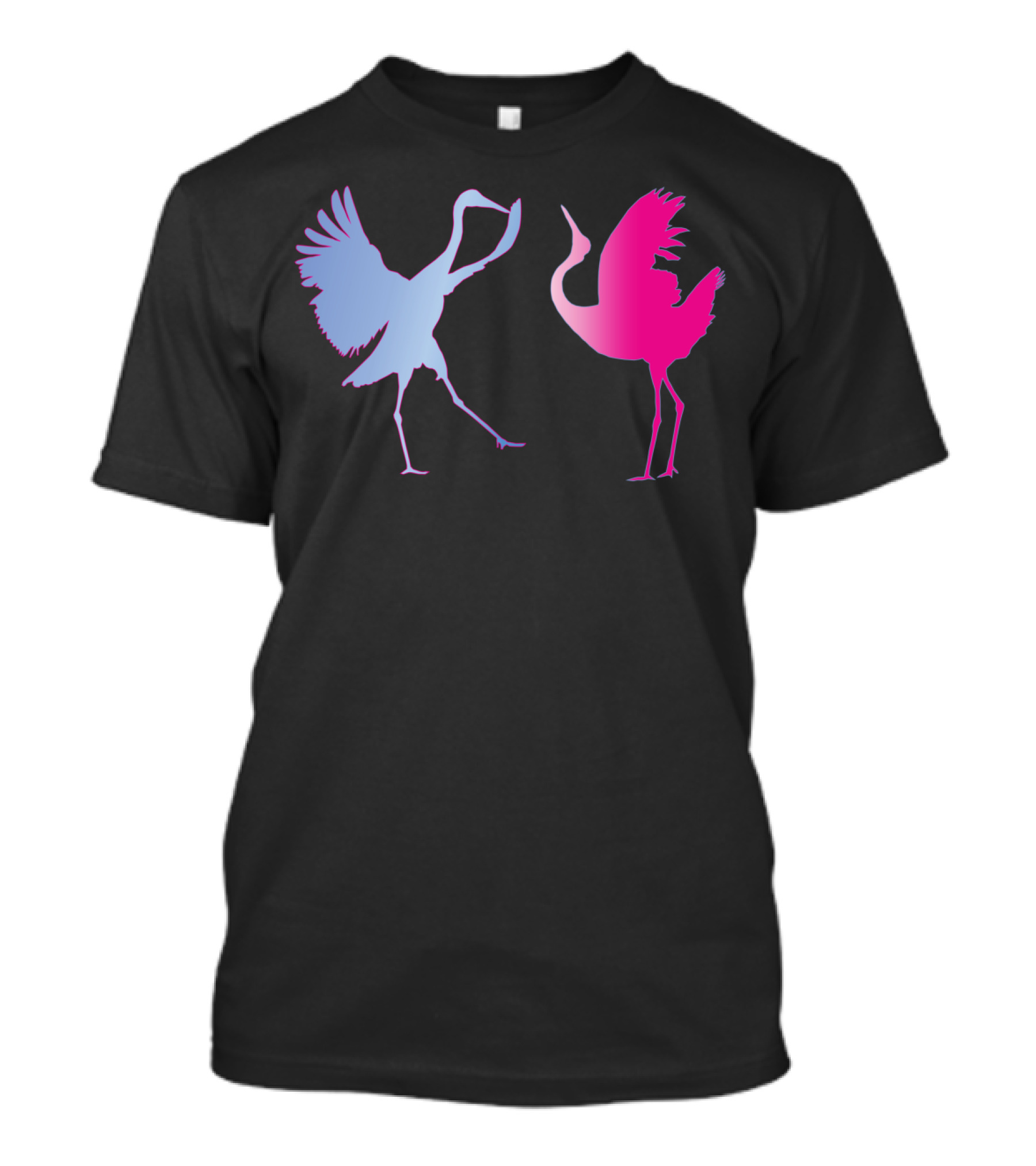 Japanese Cranes Pastel Gradient Dance T-Shirt