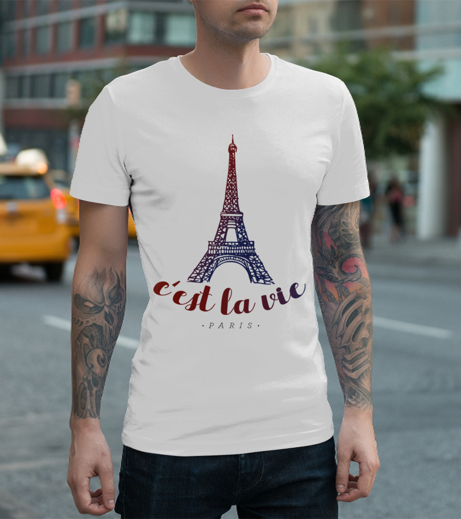C'est La Vie Paris Eiffel Tower T-Shirt