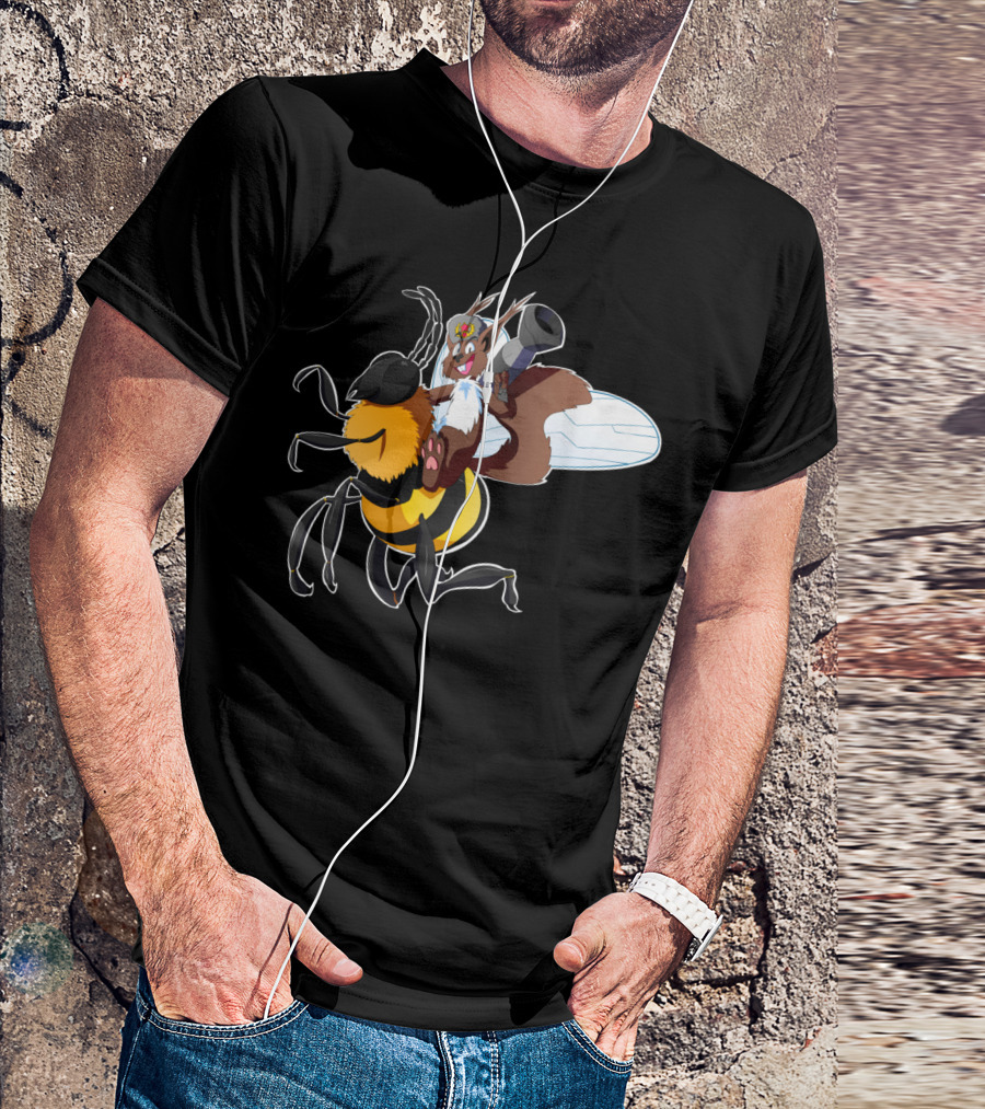Rodriguez The Amazing Russian Squir Riding A Bee T-Shirt