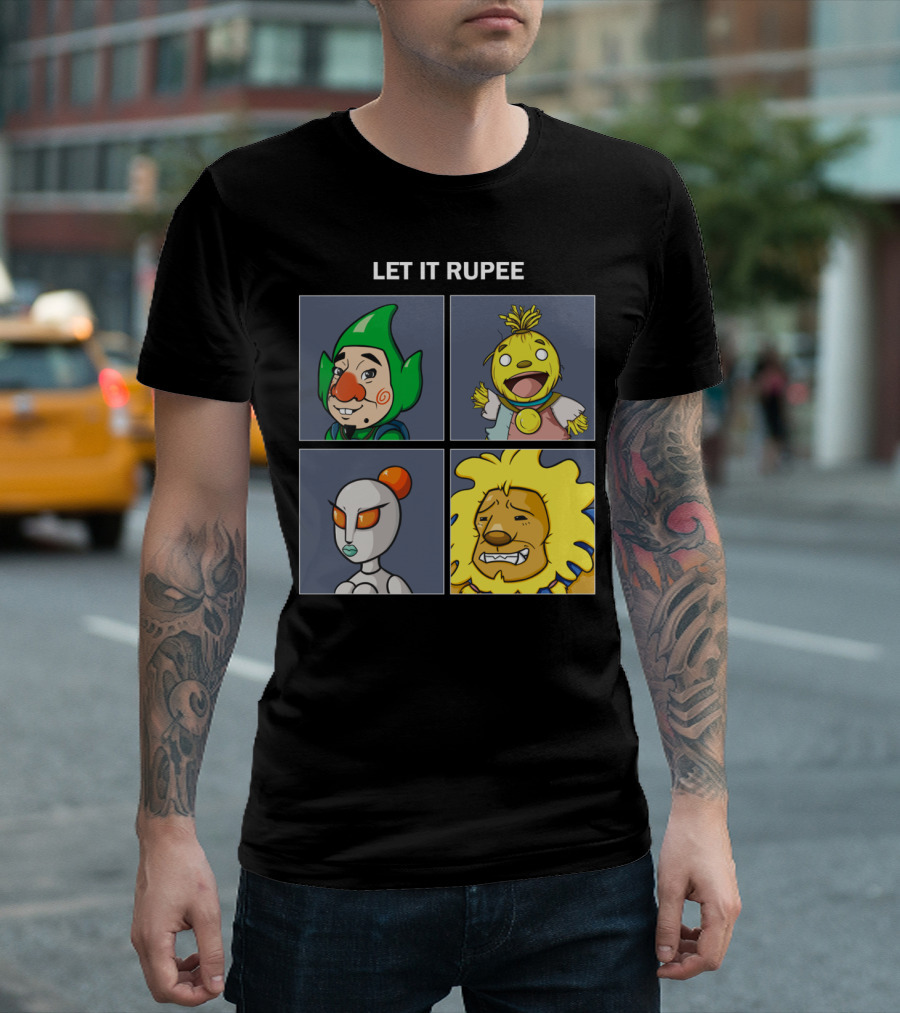 LET IT RUPEE ICONIC VIDEO GAME CHARACTERS QUADRANT T-Shirt