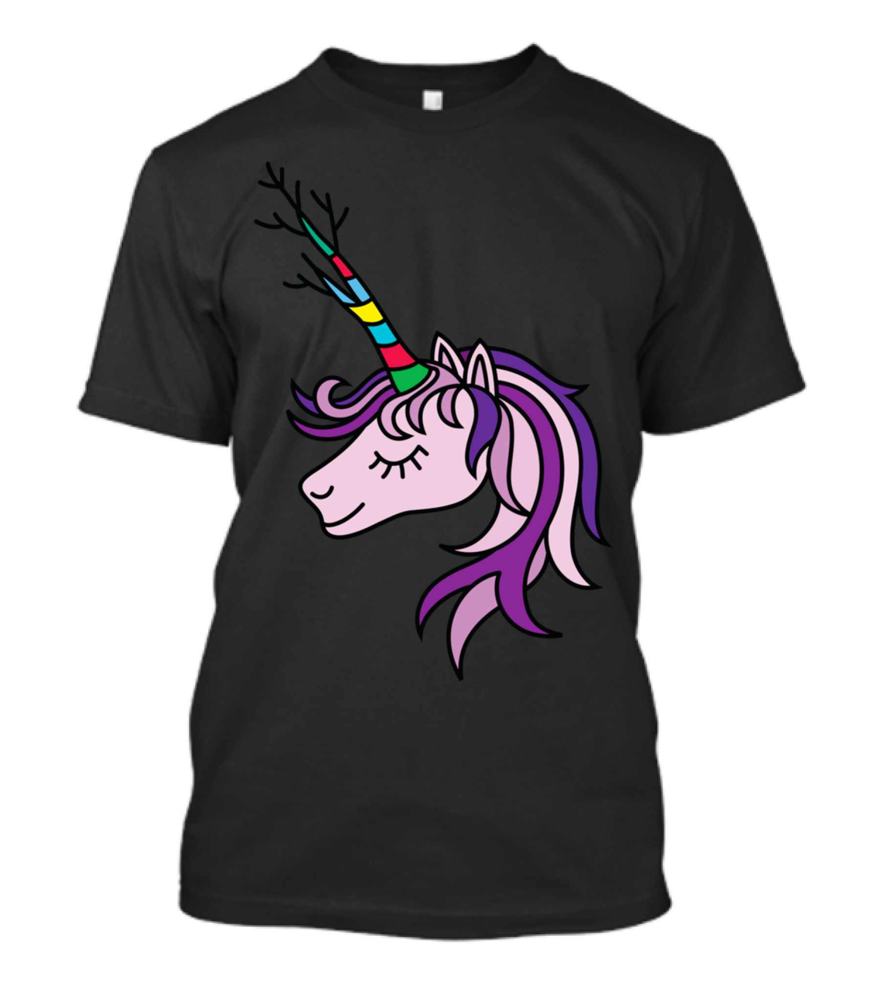 Unicorn Like Tree Of Life Rainbow Branch Horn T-Shirt