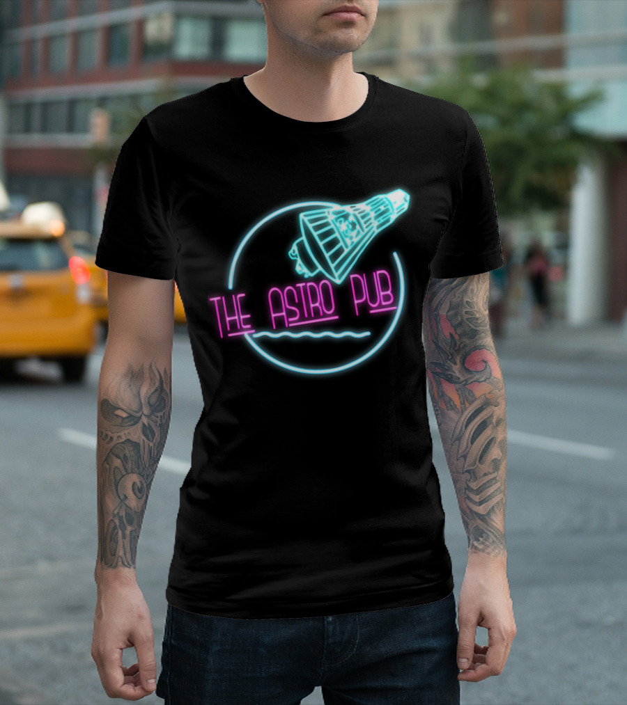 The Astro Pub Neon Logo Space Capsule T-Shirt