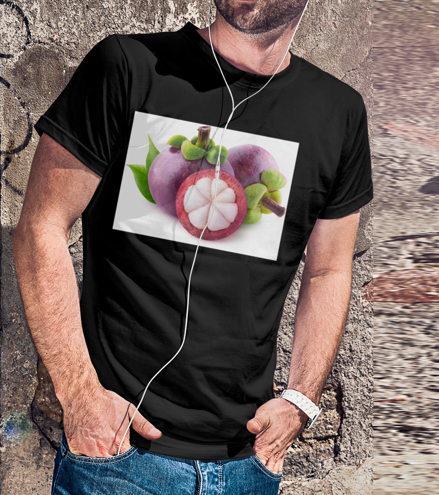 Purple Mangosteens Botanical Fruit Trio T-Shirt