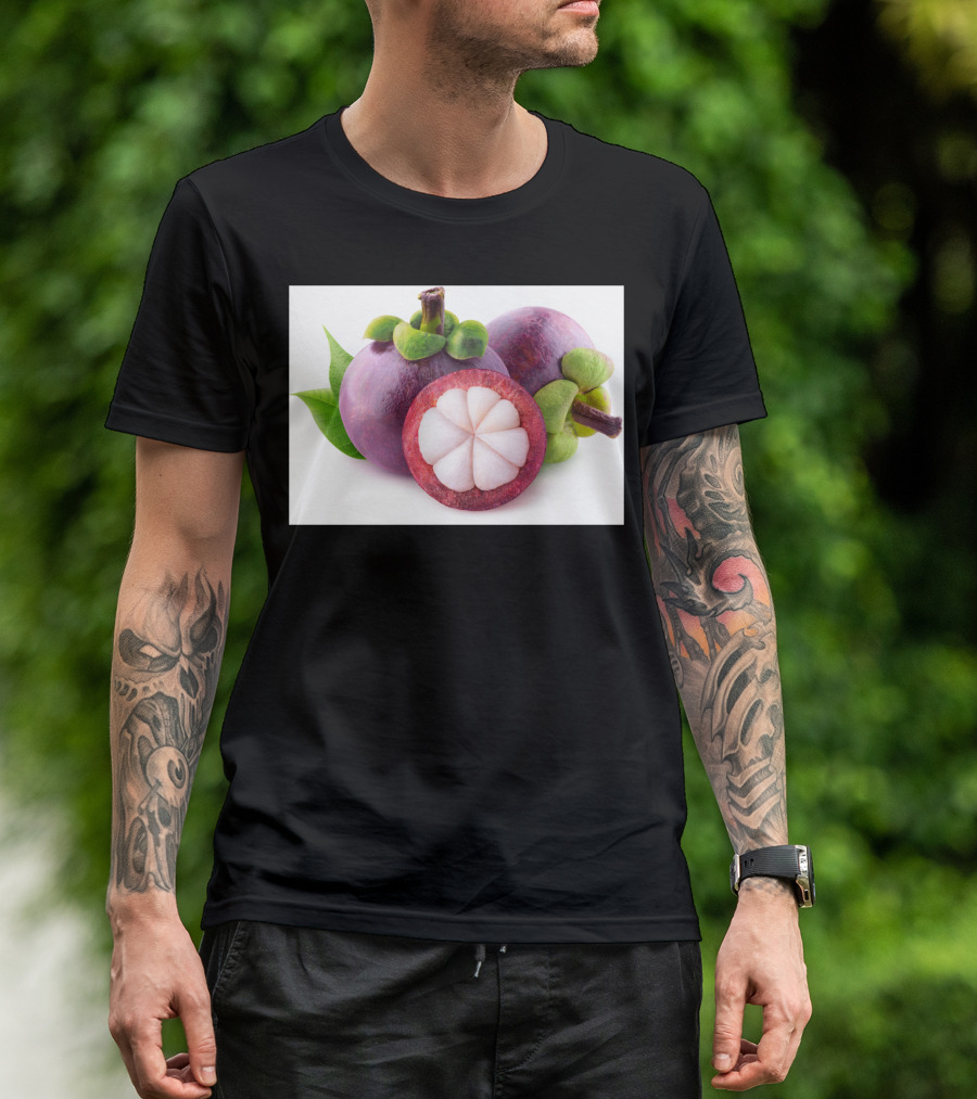Purple Mangosteens Botanical Fruit Trio T-Shirt